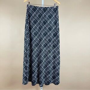 Gnw Medium Maxi Flowy Pattern Print Fall Winter Skirt Diamond Retro Modest